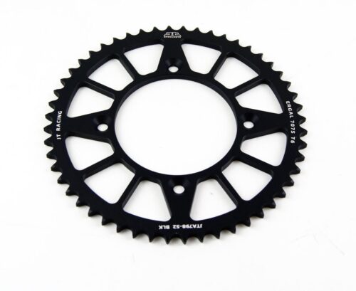 REAR SPROCKET ALLOY BLACK 798, JTA798.52BLK 7075-T6 Aluminium