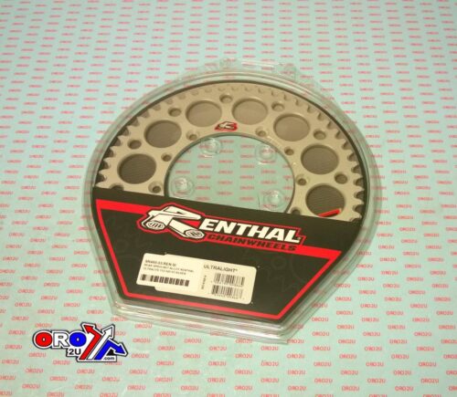 REAR SPROCKET ALLOY RENTHAL, ULTRALITE 112U-520-53GESI SILVER, 112U-520-53GRSI