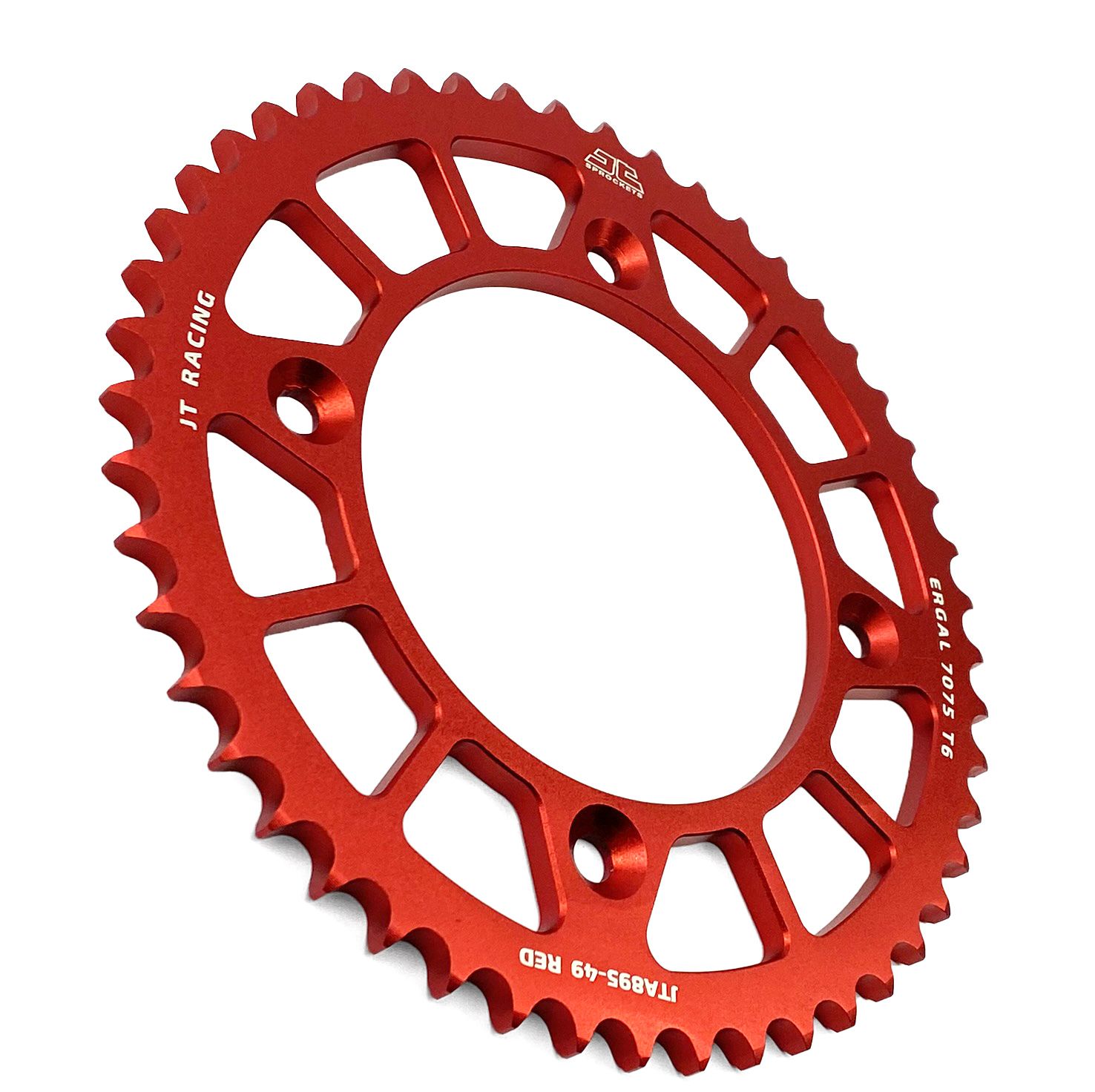 REAR SPROCKET ALLOY RED 441, JTA895.49RED 7075-T6 Aluminium