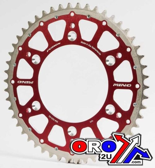 MINO REAR SPROCKET FUSION 2-RING, 23-316-520-51 RED STEEL/ALLOY