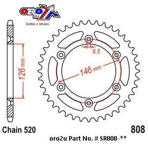 REAR SPROCKET ALLOY RENTHAL, ULTRALITE 123U-520-47GYSI ISILVER