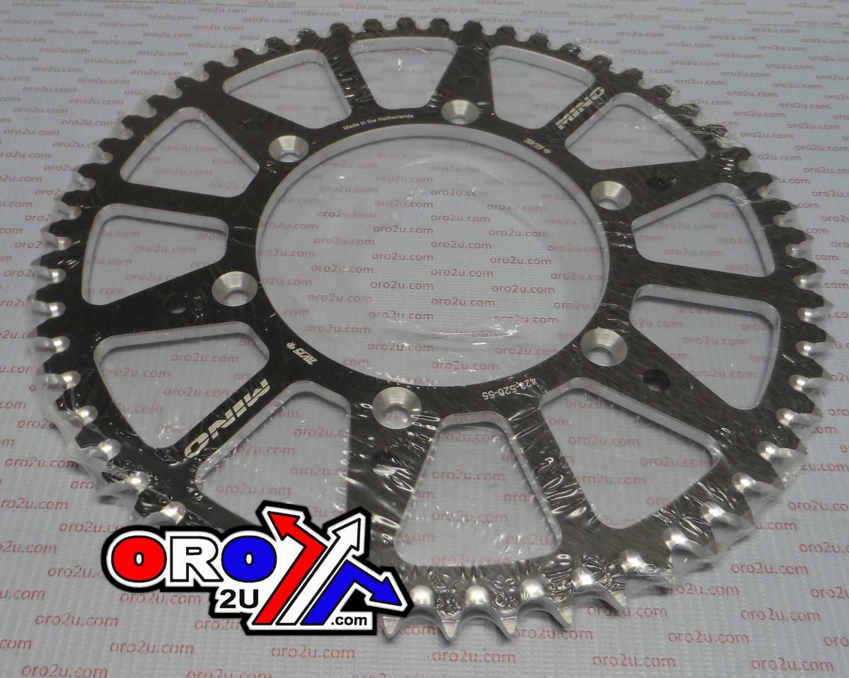 MINO REAR SPROCKET 808-55 BLACK, 25-423-520-55 - Image 2