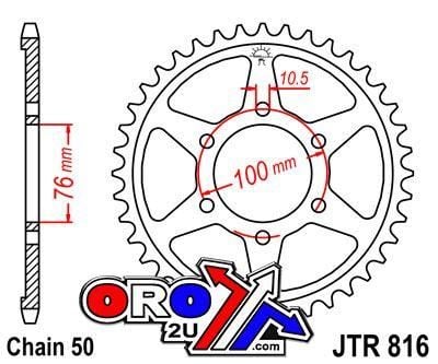 REAR SPROCKET JTR816.38 JT