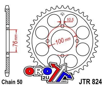 REAR SPROCKET STEEL JTR824.40