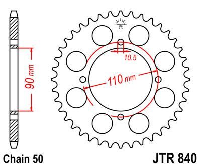 REAR SPROCKET JTR840.38 STEEL