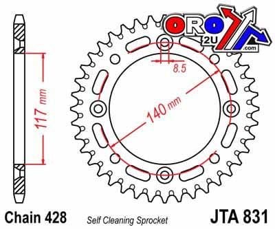 REAR SPROCKET ALLOY JTA831.46 - Image 2