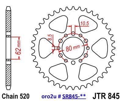 REAR SPROCKET JTR845.49 STEEL - Image 2