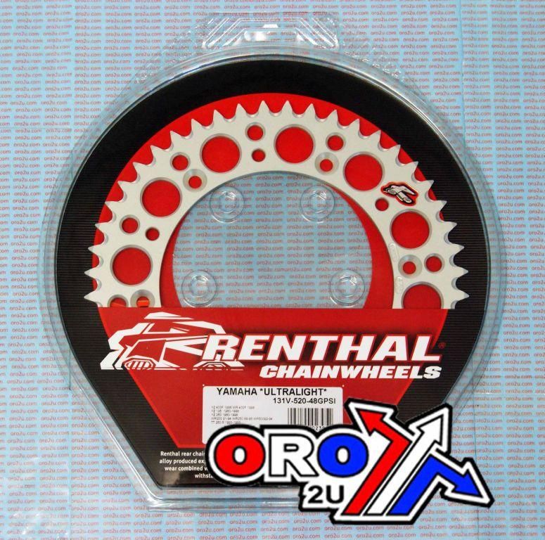 REAR SPROCKET ALLOY RENTHAL, ULTRALITE 131V-520-48GPSI SILVER - Image 2