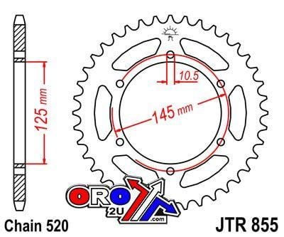 REAR SPROCKET JTR855.46 JT BLACK - Image 2