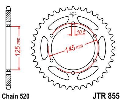 REAR SPROCKET JTR855.47 JT 520