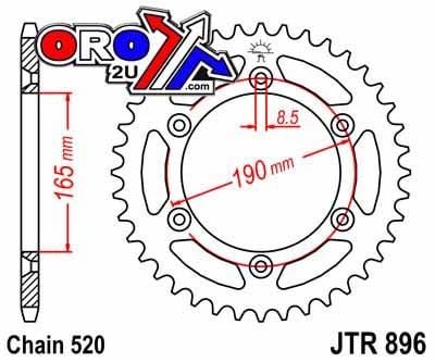 REAR SPROCKET STEEL JTR896