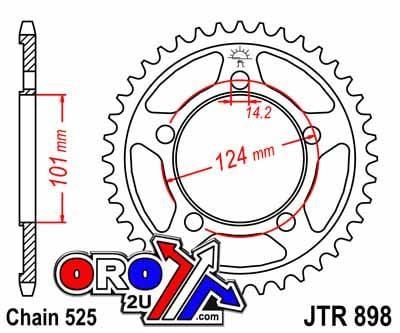 REAR SPROCKET STEEL JTR898.44