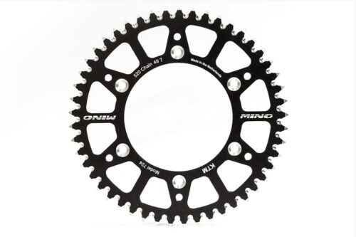 MINO REAR SPROCKET ALLOY BLACK, 25-724-520-49 BLACK