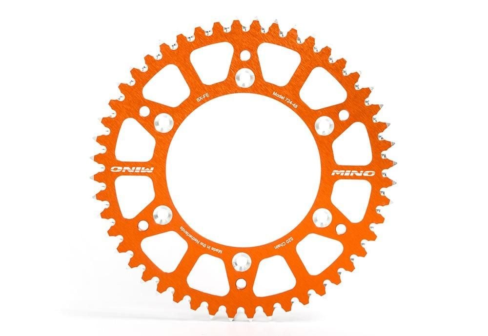 MINO REAR SPROCKET ALLOY ORANGE, 25-724-520-50 ORANGE - Image 3