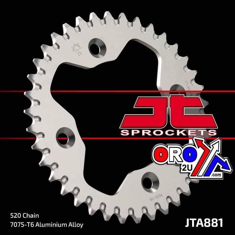 REAR SPROCKET ALLOY SILVER ATV, JTA881.38 7075-T6 Aluminium - Image 4