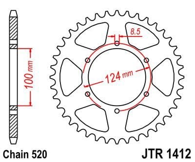 REAR SPROCKET STEEL JTR1412.37