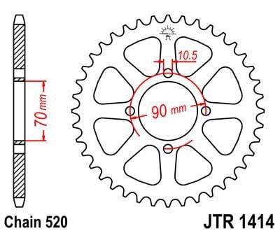 REAR SPROCKET JTR1414.43 STEEL
