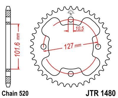 REAR SPROCKET JTR1480.37 JT - Image 2