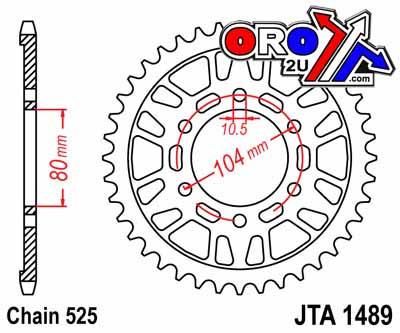 REAR SPROCKET ALLOY JTA1489.43, CHAIN 525