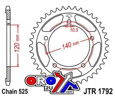 REAR SPROCKET STEEL JTR1792.43 - Image 3