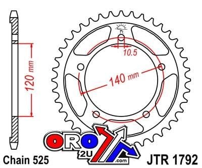 REAR SPROCKET STEEL JTR1792.48