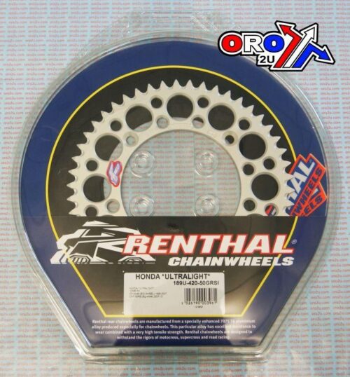 REAR SPROCKET ALLOY RENTHAL, ULTRALITE 189U-420-50GRSI
