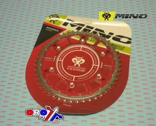 MINO REAR SPROCKET FUSION 2-RING, 23-554-48 RED STEEL/ALLOY