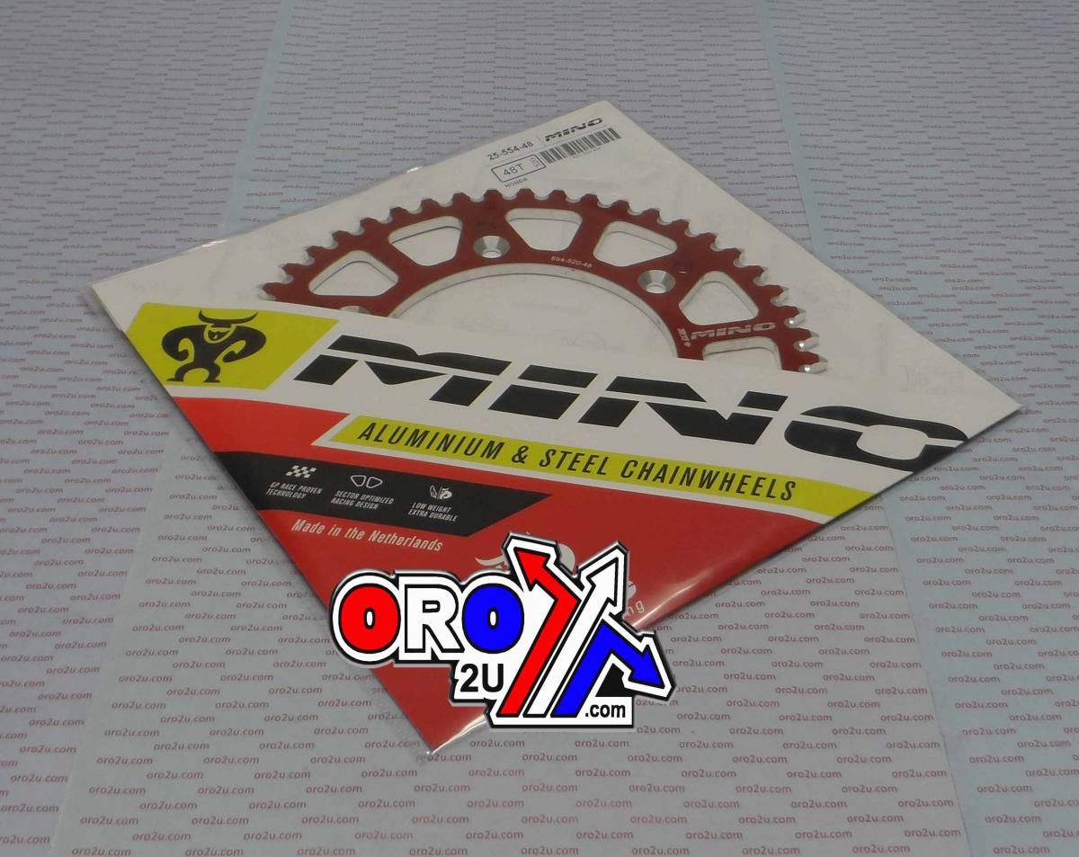 MINO REAR SPROCKET ALLOY RED 210, 25-554-48 RED - Image 3