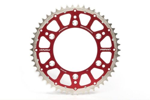 MINO REAR SPROCKET FUSION 2-RING, 23-554-50 RED STEEL/ALLOY