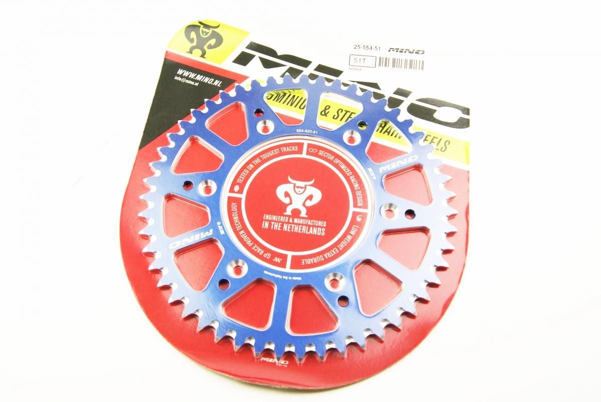 MINO REAR SPROCKET ALLOY BLUE, 25-554-51 BLUE - Image 2