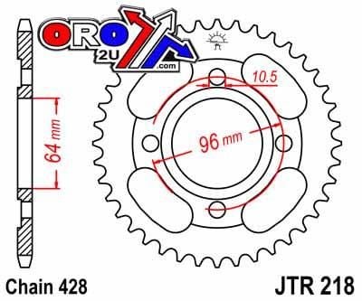 REAR SPROCKET JTR218.44 428