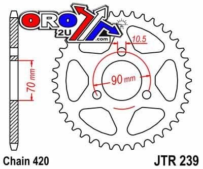 REAR SPROCKET JTR239.47 420