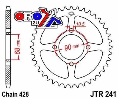 REAR SPROCKET JTR241.53 428