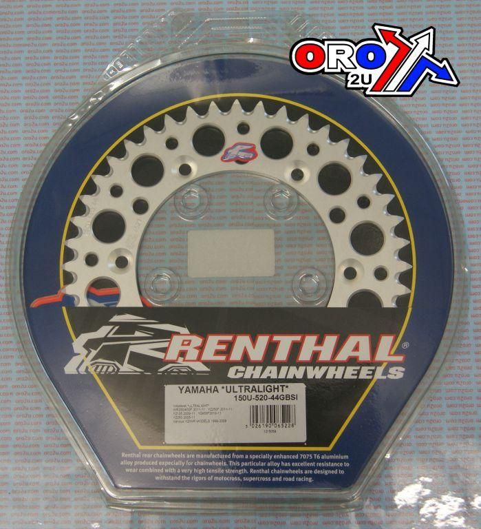 REAR SPROCKET ALLOY RENTHAL, ULTRALITE 150U-520-44-GBSI - Image 3