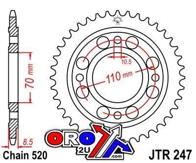 REAR SPROCKET JTR247.41 STEEL - Image 2