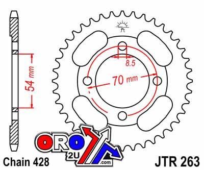 REAR SPROCKET JTR26.45 428