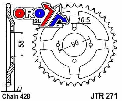 REAR SPROCKET JTR271.50 JT 420 - Image 2