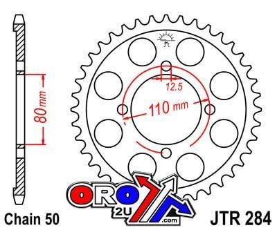 REAR SPROCKET JTR284.46 STEEL, HONDA ROAD JT