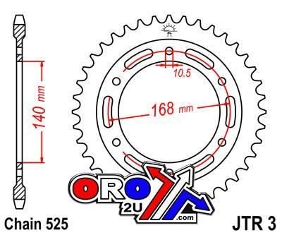 REAR SPROCKET JTR3.41 JT 525 - Image 2