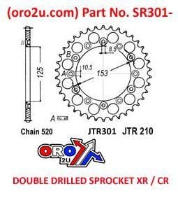 REAR SPROCKET ALLOY RENTHAL, ULTRALITE 154W-520-46GRHA SILVER