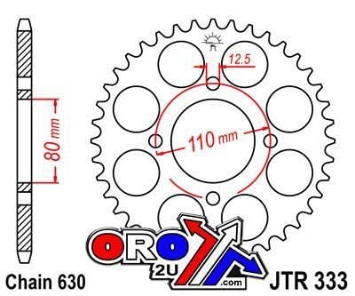REAR SPROCKET JTR333.43 STEEL, HONDA ROAD JT