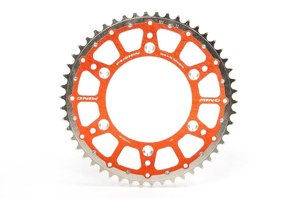 MINO REAR SPROCKET FUSION 2-RING, 23-741-48 STEEL/ALLOY ORANGE