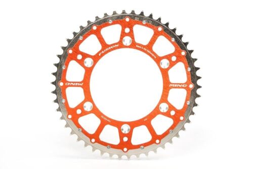 MINO REAR SPROCKET FUSION 2-RING, 23-741-49 STEEL/ALLOY ORANGE
