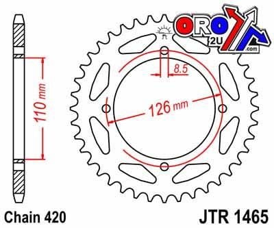 REAR SPROCKET STEEL JTR1465.47 BLACK - Image 4
