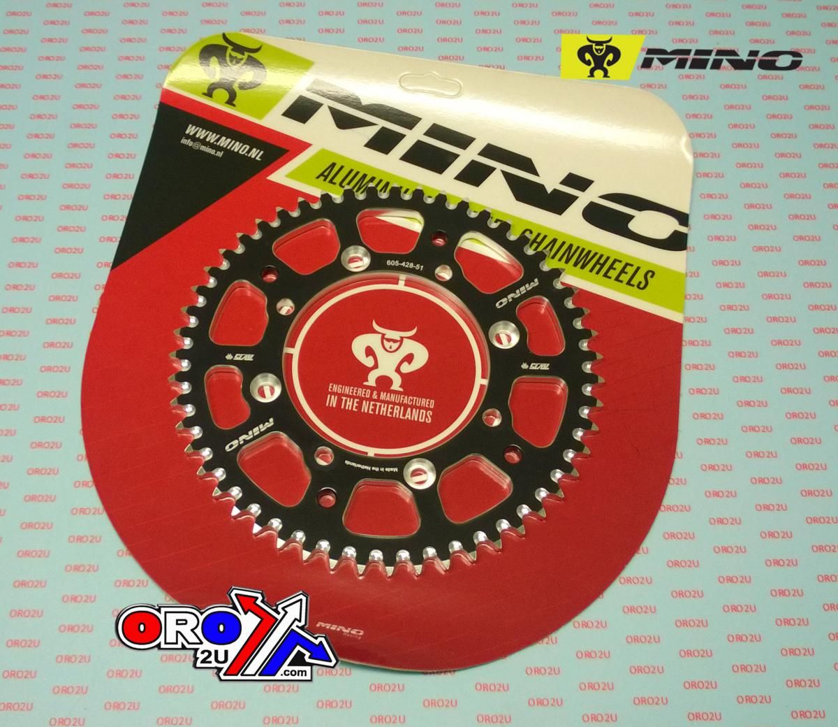 MINO REAR SPROCKET BLACK 462, 25-605-51 CHAIN 428 Conversion - Image 2