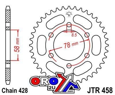 REAR SPROCKET JTR458.37 STEEL, HONDA ROAD JT