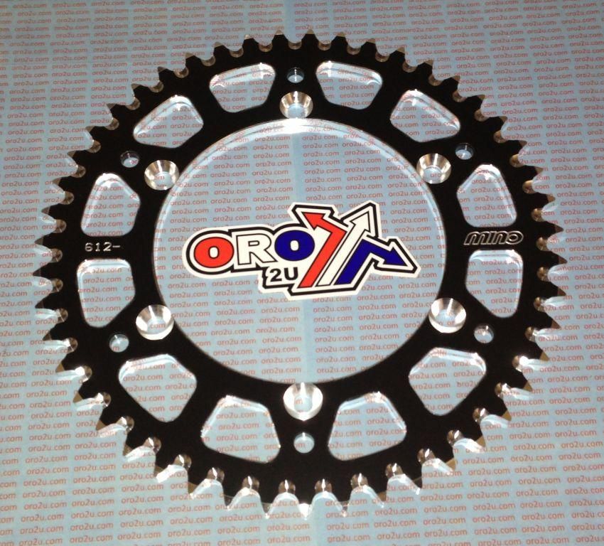 MINO REAR SPROCKET ALLOY BLACK, MINO 25-612-49 BLACK