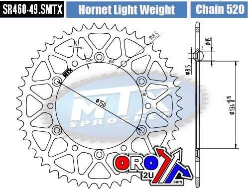 REAR SPROCKET STEEL HARD LIGHT 11H-110-49 SR460-49