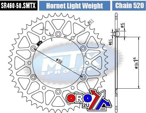 REAR SPROCKET STEEL HARD LIGHT 11H-110-50 SR460-50 - Image 3
