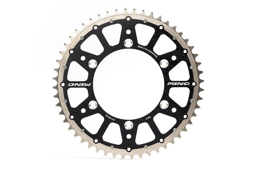 MINO REAR SPROCKET FUSION 2-RING, 23-612-51 BLACK STEEL/ALLOY